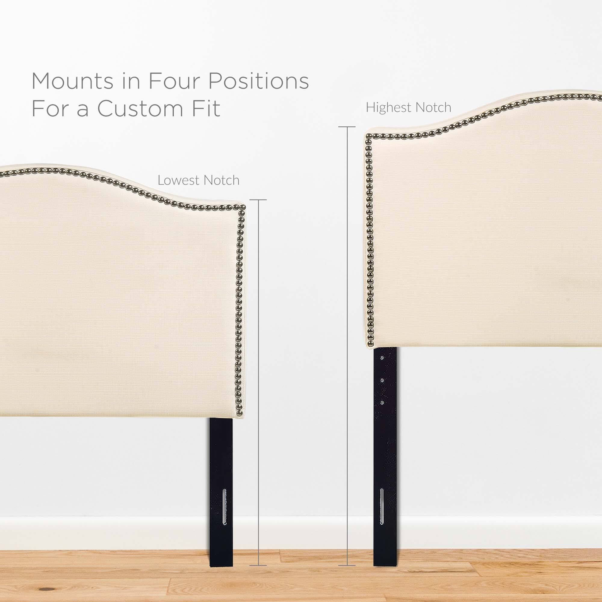 Mounts in Four Positions  
For a Custom Fit  

Lowest Notch  
Highest Notch