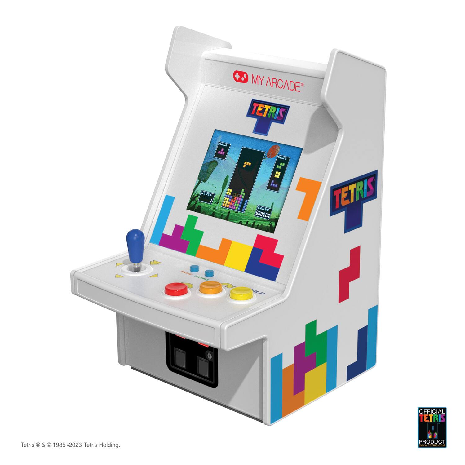 MY ARCADE  
TETRIS  

Tetris © & © 1985-2023 Tetris Holding.  

OFFICIAL TETRIS PRODUCT