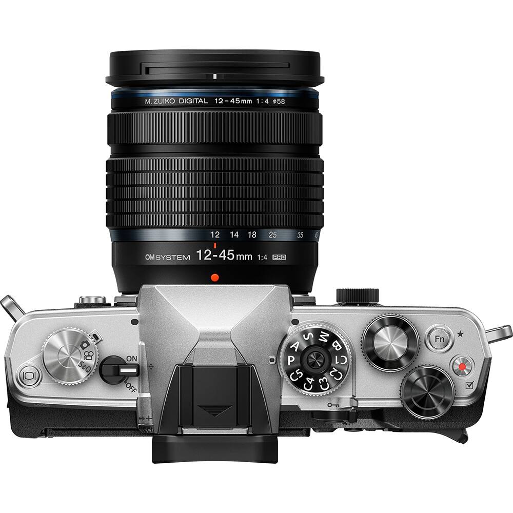 M.ZUIKO DIGITAL 12-45mm 1:4 58  
OMSYSTEM 12-45mm 1:4 PRO  
12 14 18 25 35  
S&Q ON OFF  
S M A  
P C1 C5 4 C2 C C3  
Fn