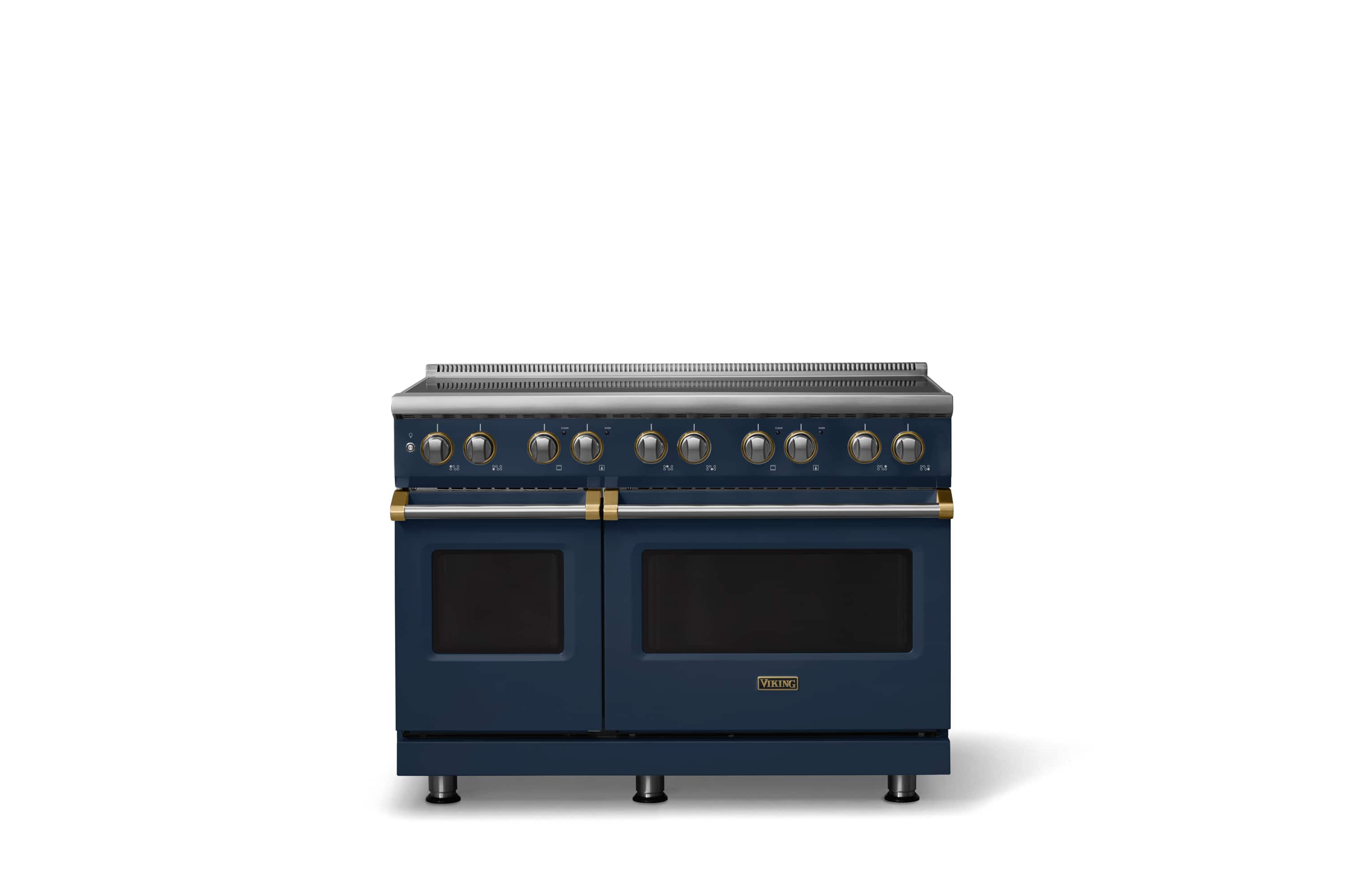 Viking - 48 in. Wide 6 Elements Pro 5 Series 7.3 Cu.Ft. Freestanding 6 Element Induction Convection Range with Brushed Brass Trim - Slate Blue price history on PriceWatchPro
