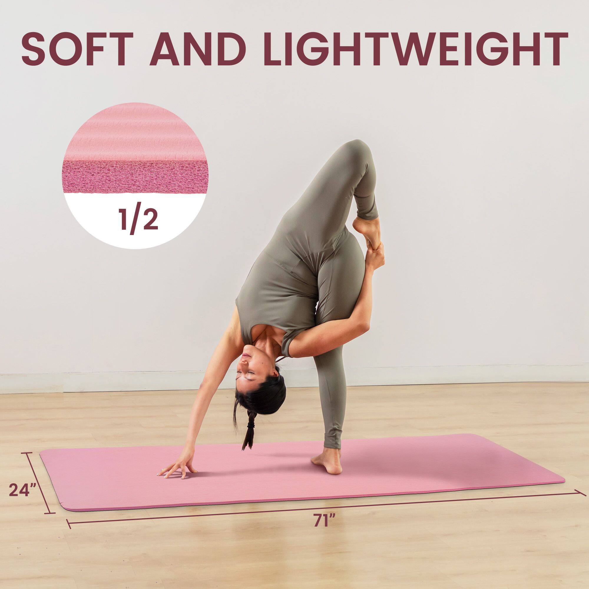 SOFT AND LIGHTWEIGHT  
1/2"  
24" x 71"