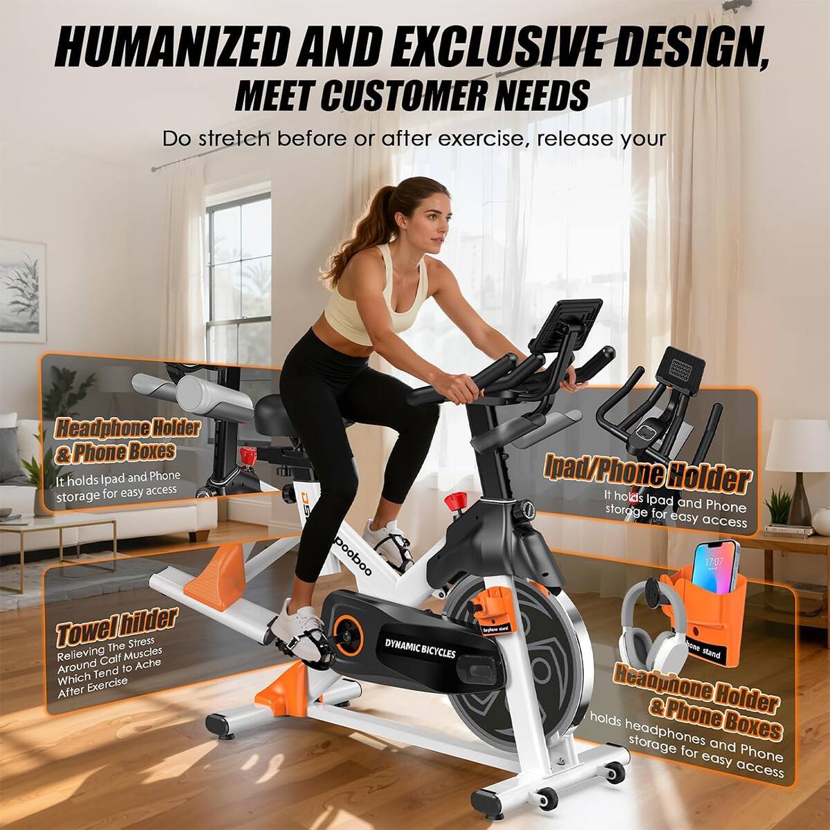 HUMANIZED AND EXCLUSIVE DESIGN, MEET CUSTOMER NEEDS

Do stretch before or after exercise, release your

Headphone Holder & Phone Boxes
It holds Ipad and Phone for easy access storage

Towel hider
The Stress Relieving Calf Muscles Around Tend to Ache Which Exercise After

Ipad/ Phone Holder
It holds Ipad and Phone storage for easy access

Headphone Holder & Phone Boxes
holds headphones and Phone storage for easy access