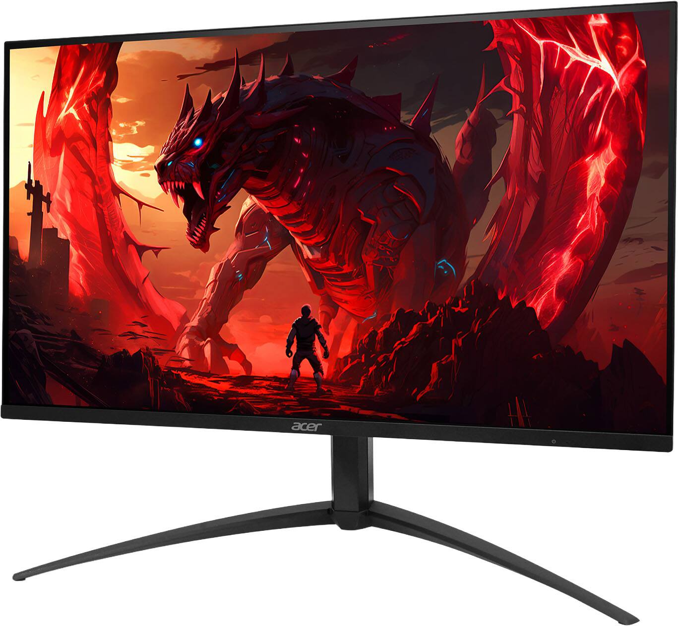 Alt View 4. Acer - Nitro XV275K 27" 4K UHD MiniLED 320Hz 1ms FreeSync Premium Gaming Monitor with HDR1000 (USB Type-C, DisplayPort, HDMI) - Black.