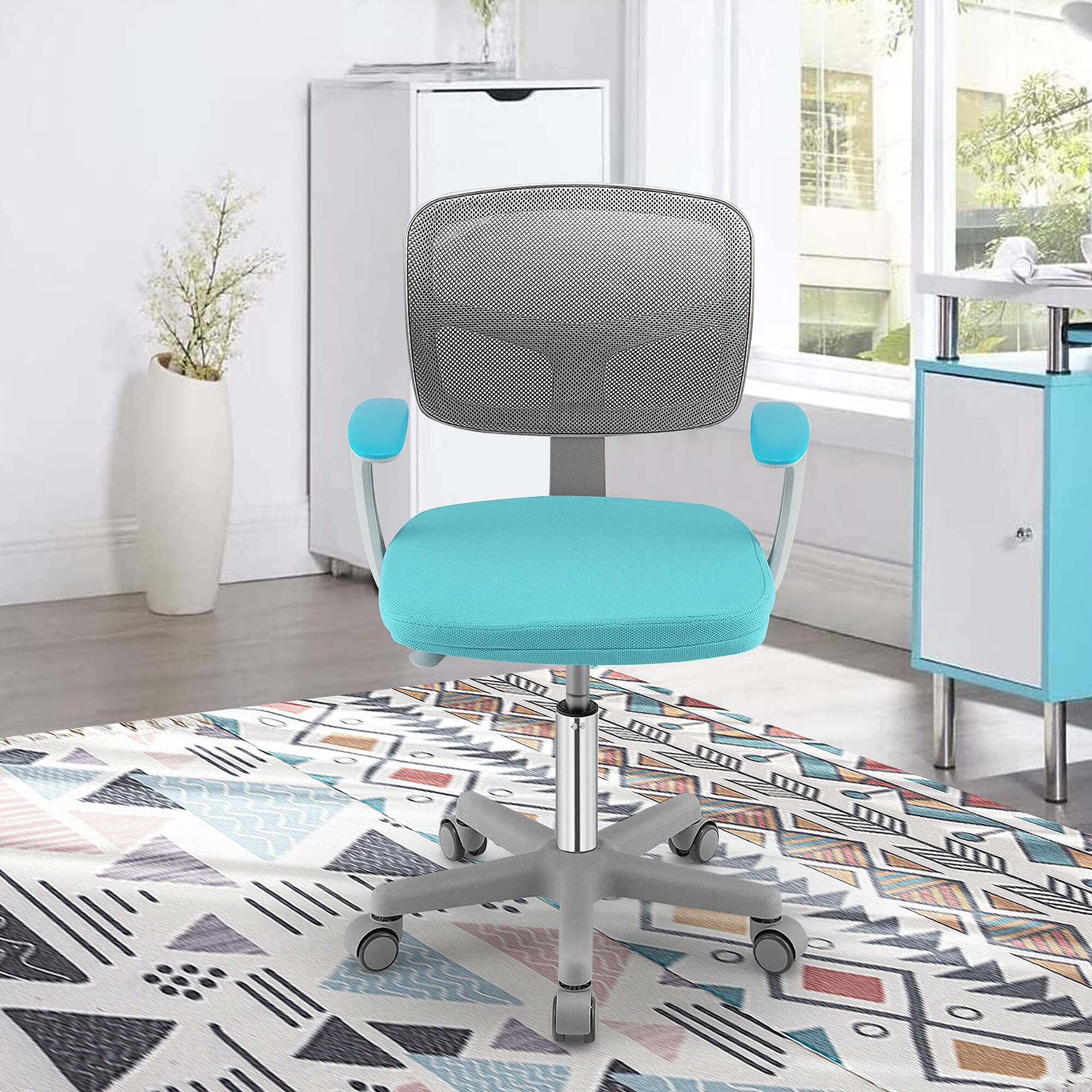 Alt View 1. Gymax - Gymax Kids Desk Chair Adjustable Height Children Study Chair w/Auto Brake Casters Green - Green.