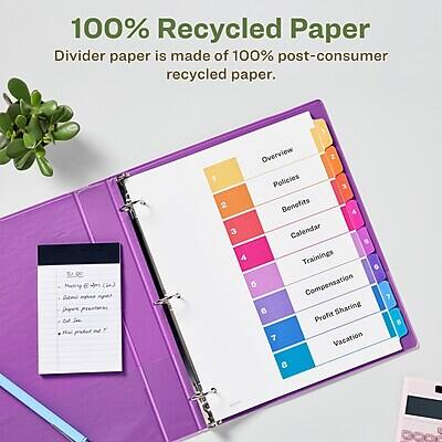 100% Recycled Paper  
Divider paper is made of 100% post-consumer recycled paper.

1. Overview  
2. Policies  
3. Benefits  
4. Calendar  
5. Trainings  
6. Compensation  
7. Profit Sharing  
8. Vacation