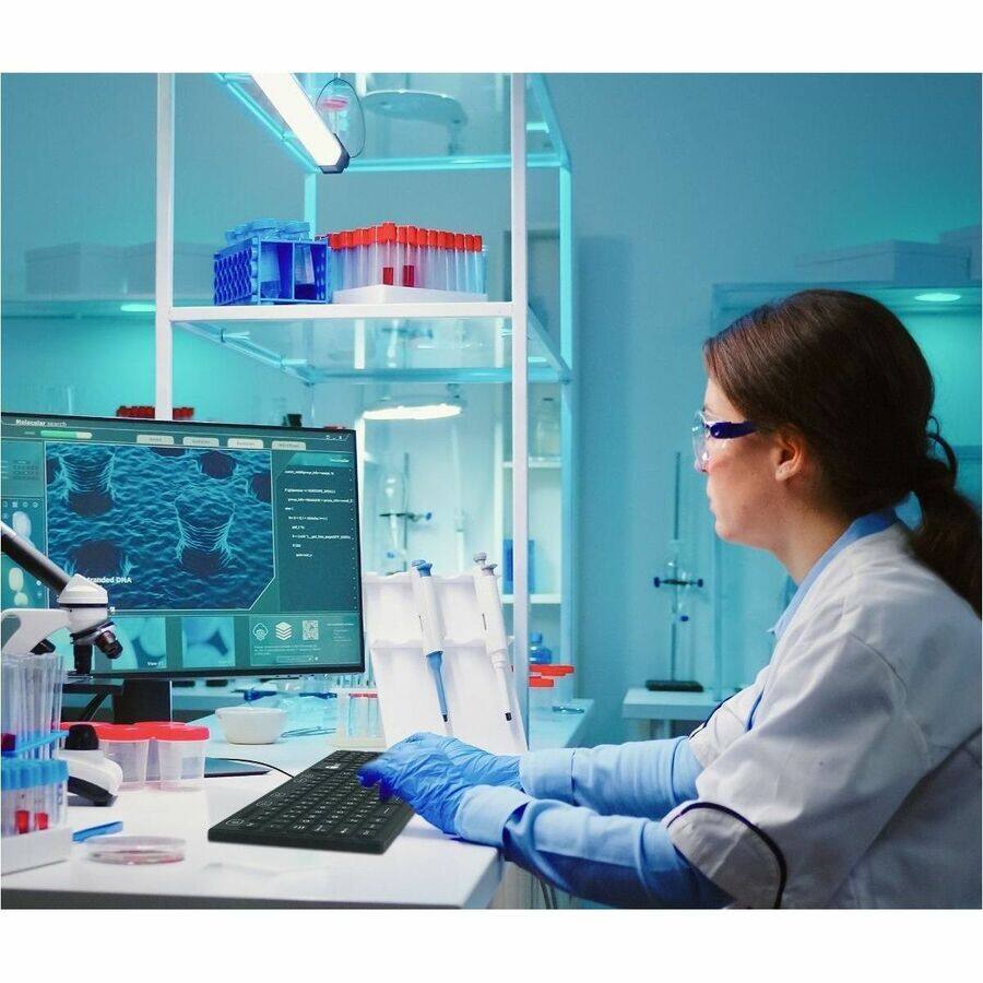 Alt View 1. SIIG Inc - SIIG Industrial/Medical Washable & Dustproof Keyboard w/ Touchpad - Industrial/Medical Grade Washable & Dustproof - Black.
