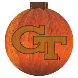 Fan Creations - Georgia Tech Yellow Jackets 12'' Pumpkin Sign - Orange