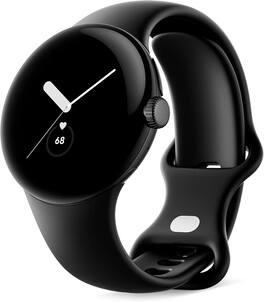 Google - Refurbished Excellent - Pixel Watch (2022) 41mm (GPS + Cellular) Stainless Steel - Matte Black - (2022)