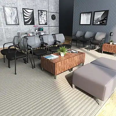 Alt View 4. Staples - Staples Essentials Mesh/Fabric Guest Chair, Black (UN61297-CC) - Black.