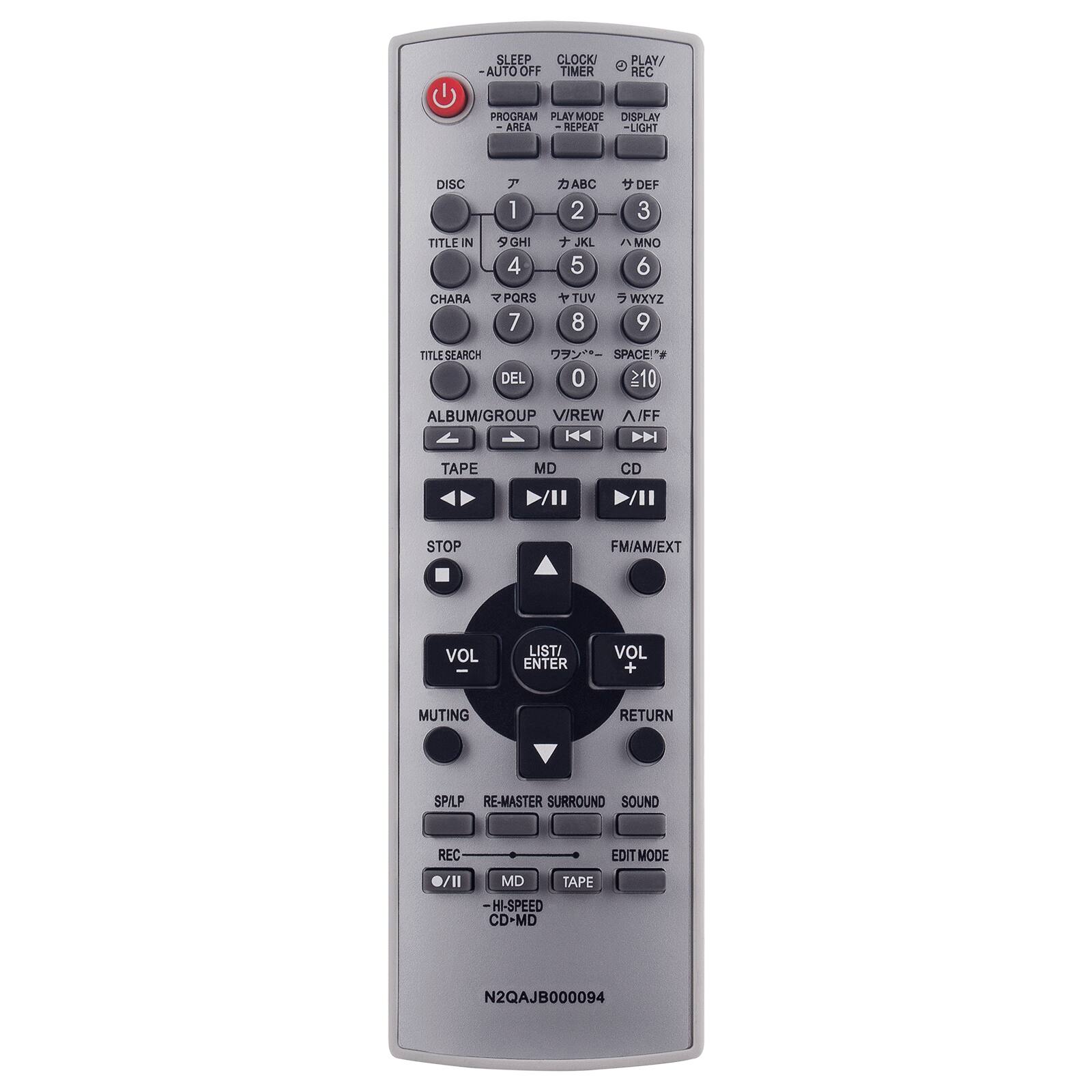 ZdalaMit - Replacement Remote N2QAJB000094 fit for Panasonic Audio System SC-PM700MD SA-PM700MD - Gray