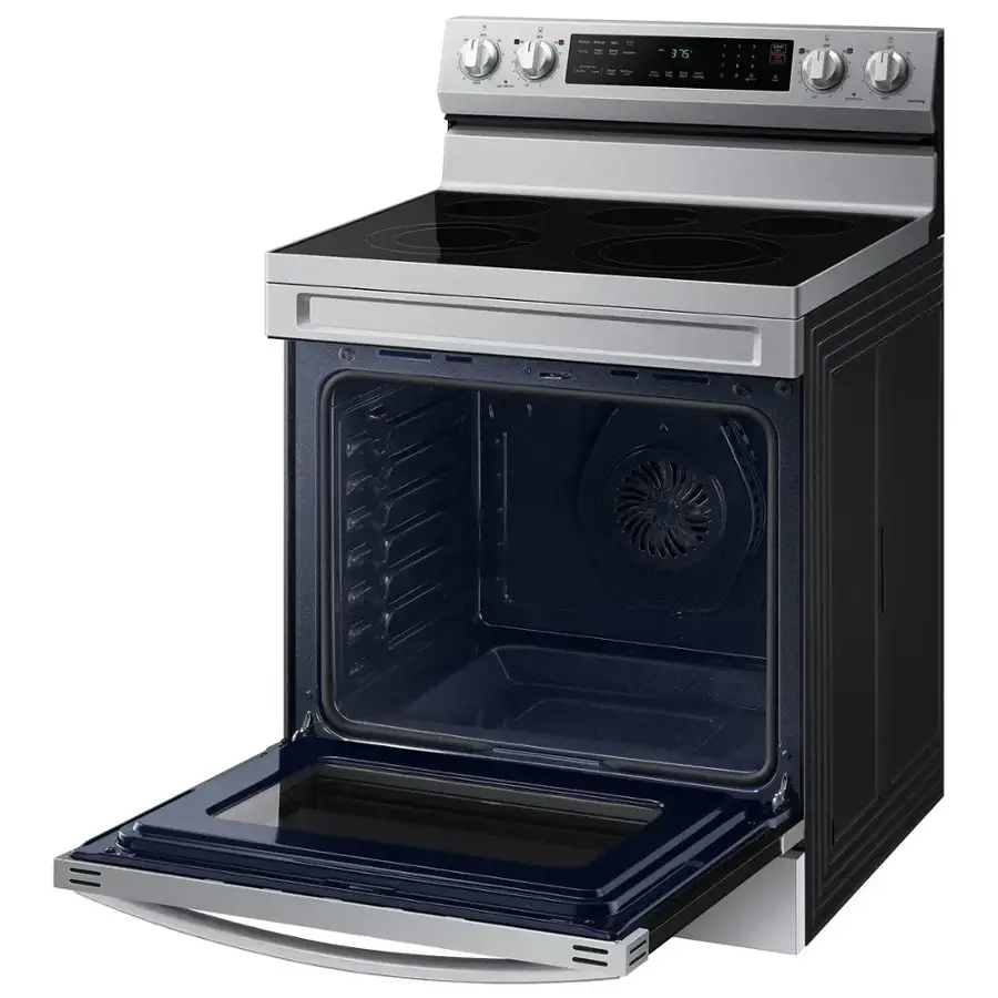 Alt View 17. Samsung - Smart Freestanding Electric Range 6.3 cu. ft. with Air Fry and Convection - Stainless Steel.