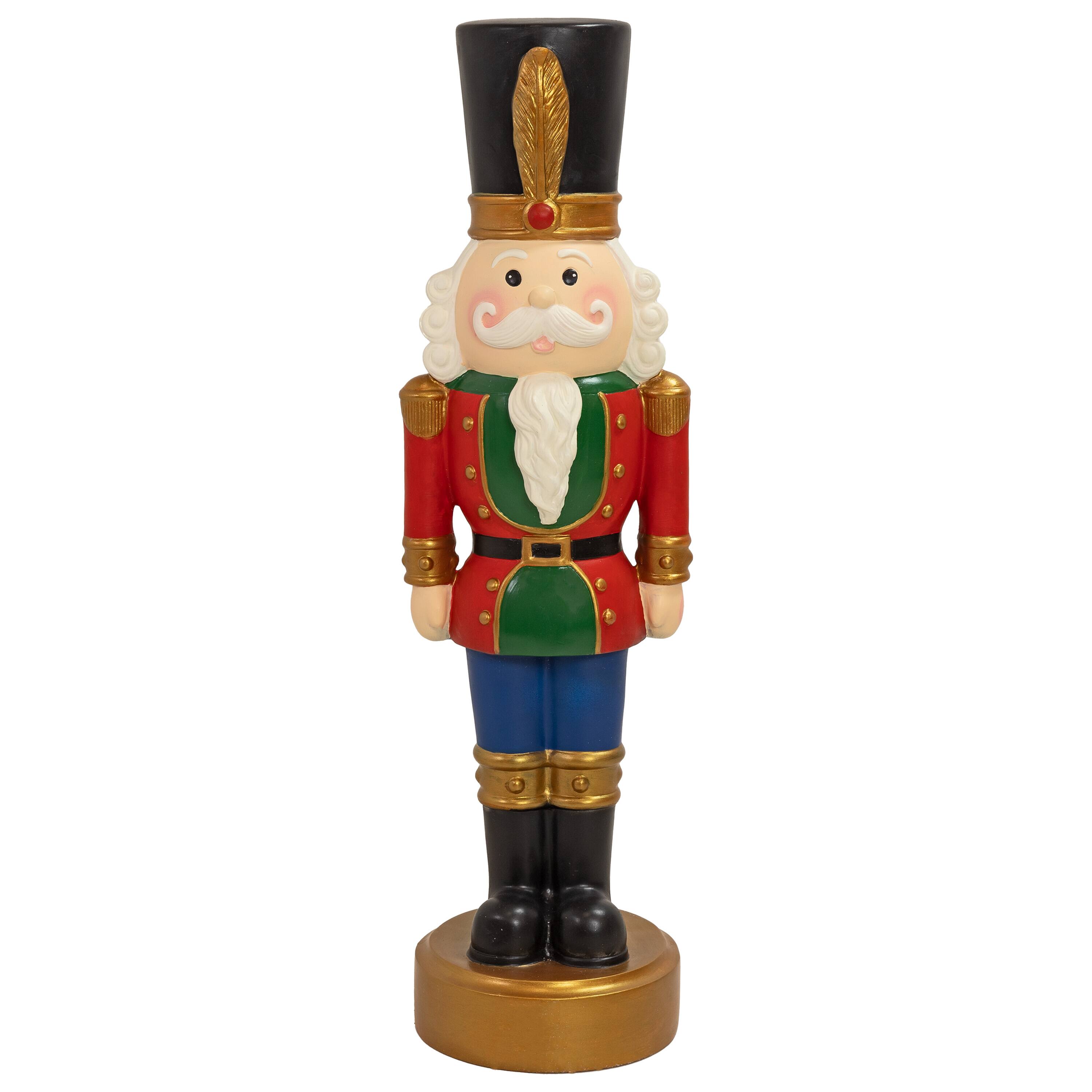 Sunnydaze - Tommy the Toy Soldier Nutcracker Statue - 37" H - Red