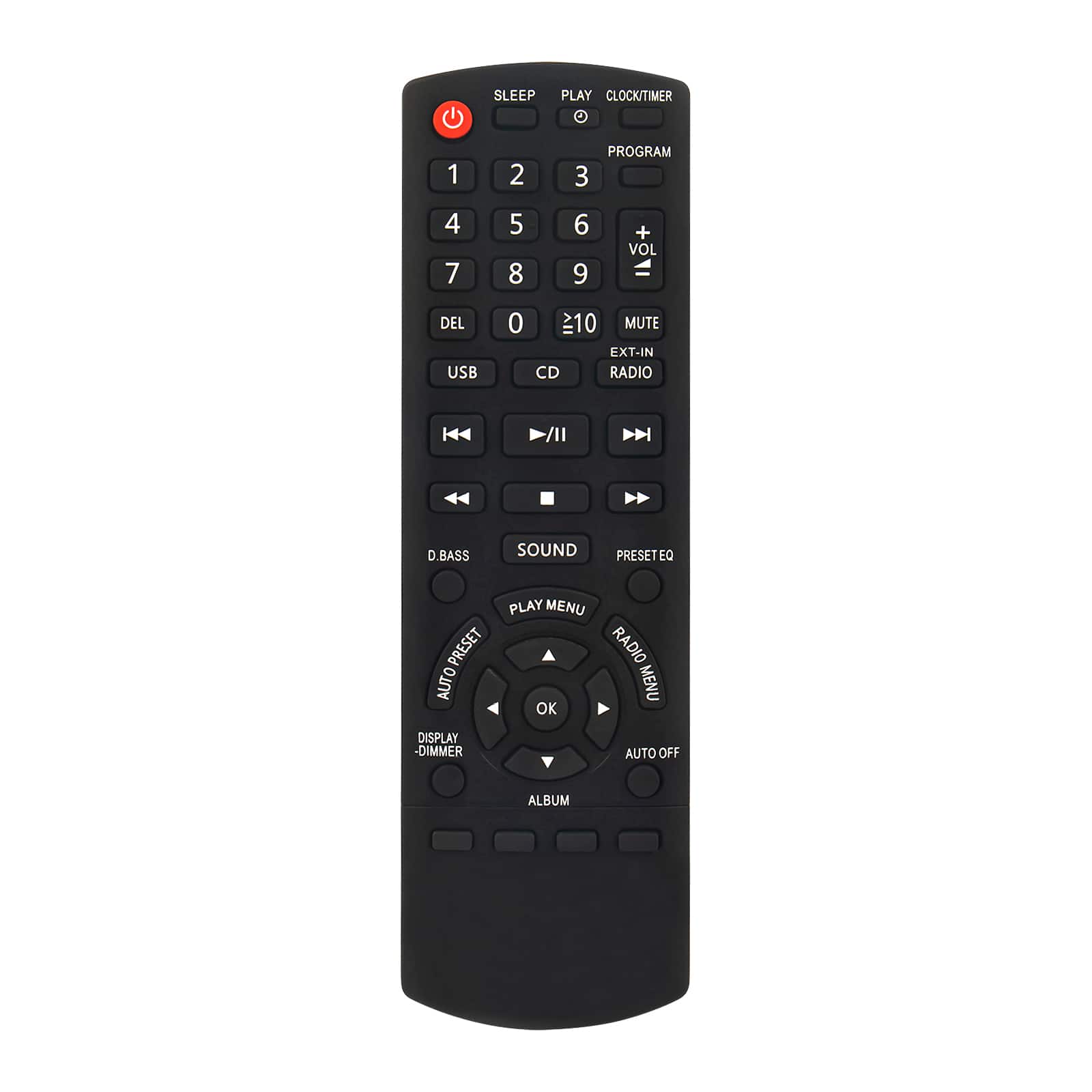 ZdalaMit - Replacement Remote N2QAYB000639 fit for Panasonic CD Stereo System SA-PM200EG-S SA-PM200EP-S SA-PM200GA-S A-PM200EB-S - Black