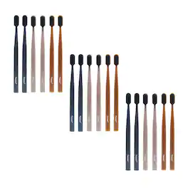 Pursonic - Eco Essentials Bundle: 3 Packs of 100% Cedarwood Toothbrushes (6-Pack Each) - Multicolor