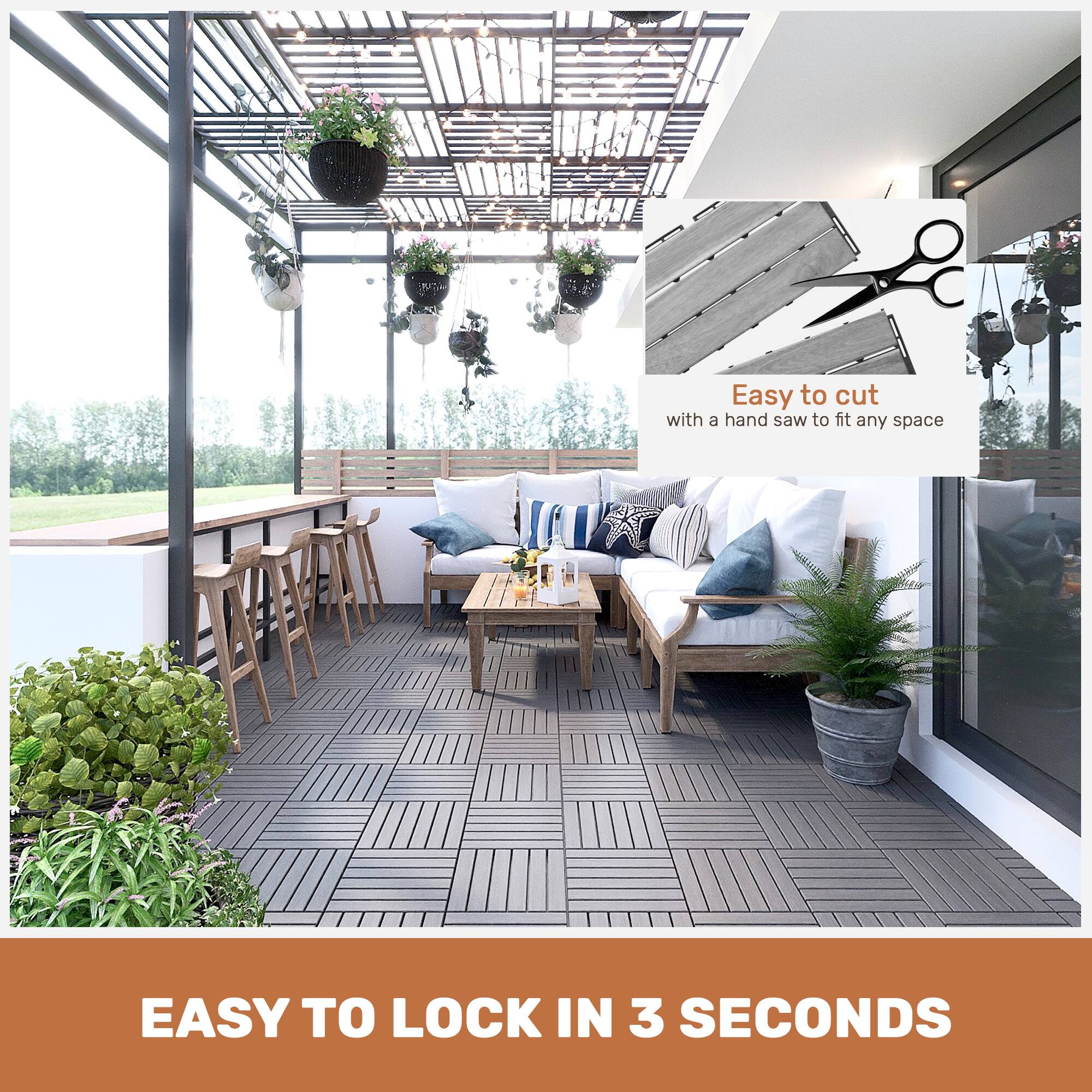 Easy to cut with a hand saw to fit any space  
EASY TO LOCK IN 3 SECONDS