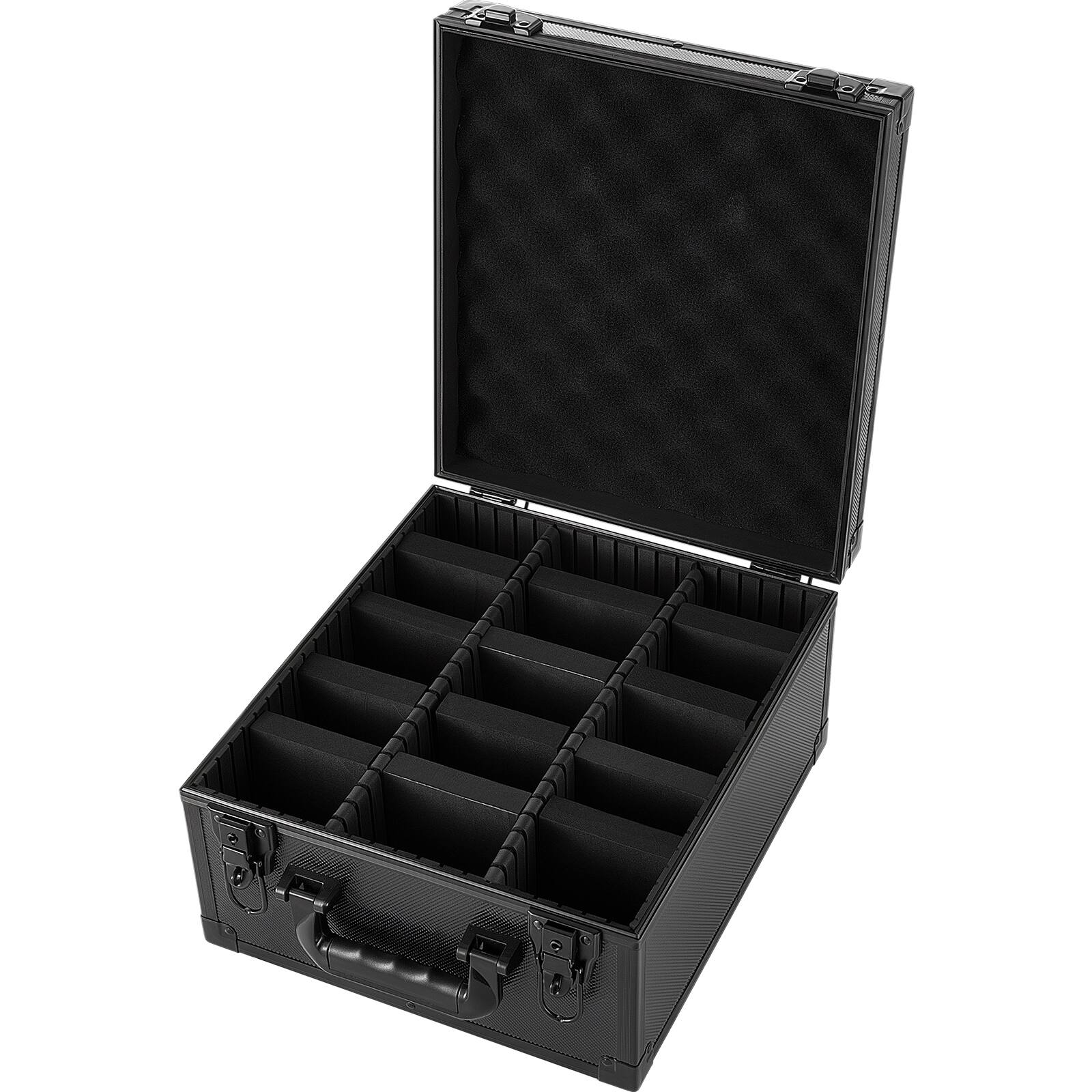 Alt View 5. VEVOR - Graded Card Case 3 Row 150 PSA Slab Storage Box with Secure Lock, Baseball Sports Trading Cards Holder Collector - Black.