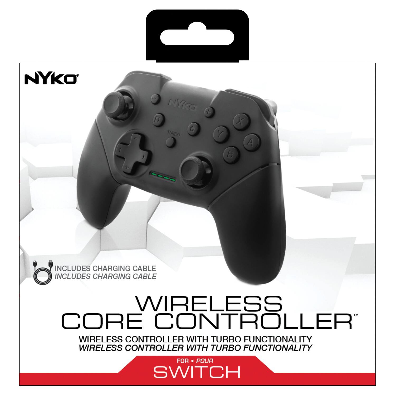 NYKO NYKO + D X 6 TURBO Y A B INCLUDES CHARGING CABLE INCLUDES CHARGING CABLE WIRELESS CORE CONTROLLER WIRELESS CONTROLLER WITH TURBO FUNCTIONALITY WIRELESS CONTROLLER WITH TURBO FUNCTIONALITY FOR SWITCH