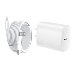Kitcheniva - Premium USB-C Charger Bundle Wall Adapter For iPhone 12 Series With 10 Ft Cable