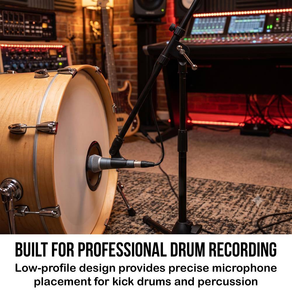 BUILT FOR PROFESSIONAL DRUM RECORDING  
Low-profile design provides precise microphone placement for kick drums and percussion