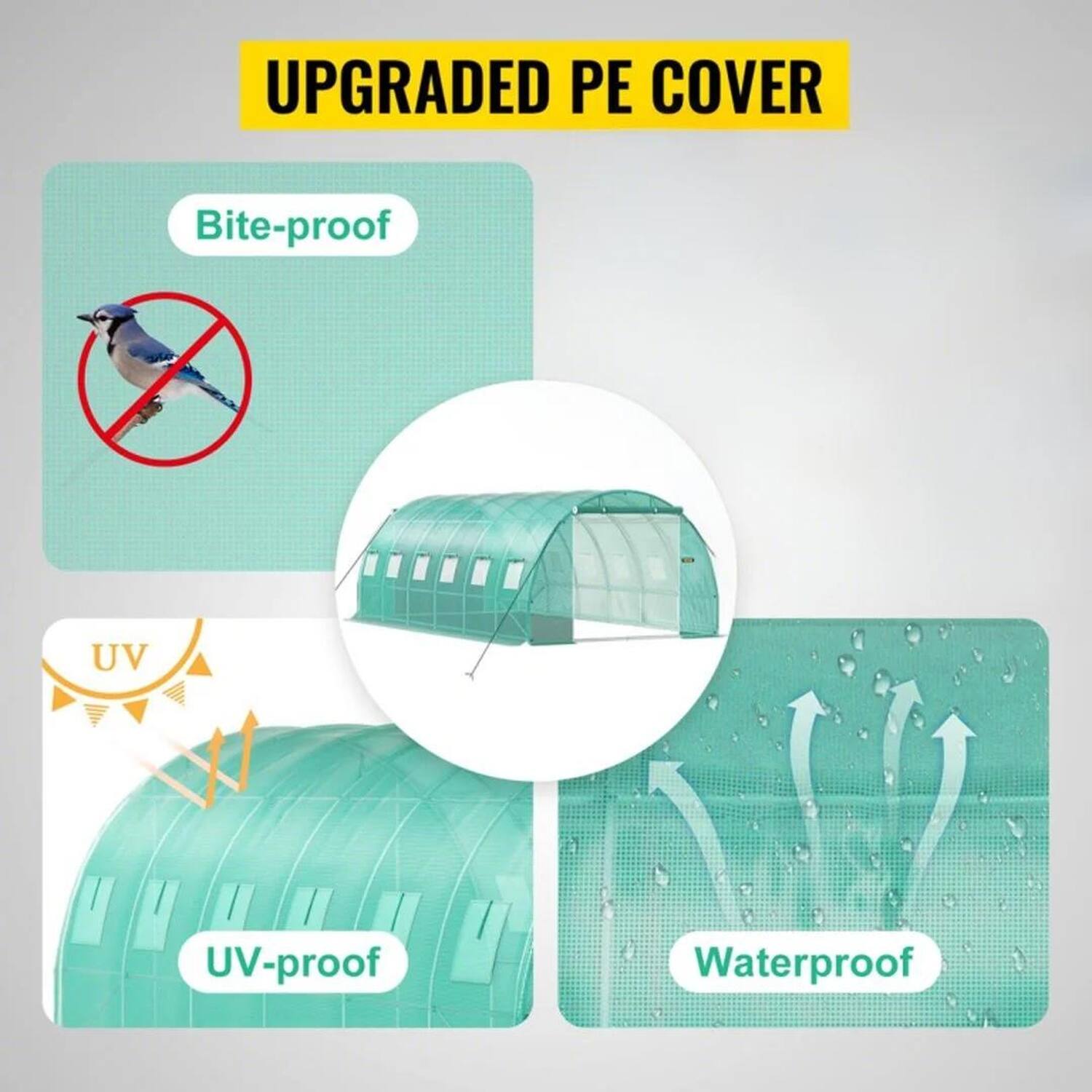 UPGRADED PE COVER

- Bite-proof
- UV-proof
- Waterproof