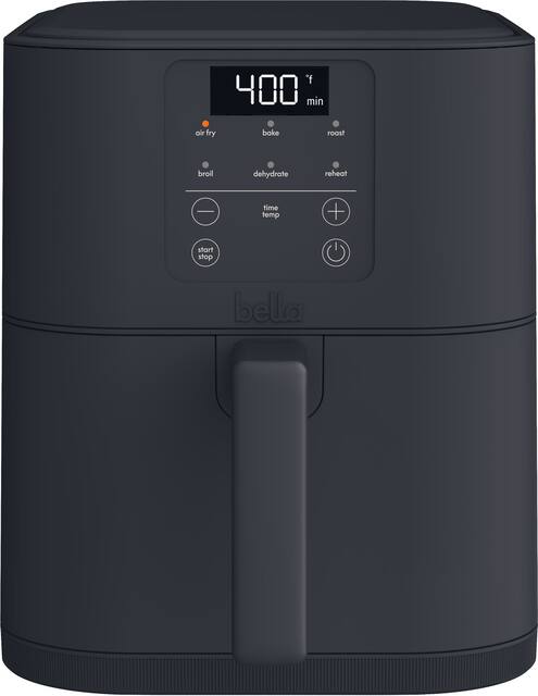 Bella - Fits-anywhere Kitchenware: 6-qt. Slim Air Fryer - Slate
