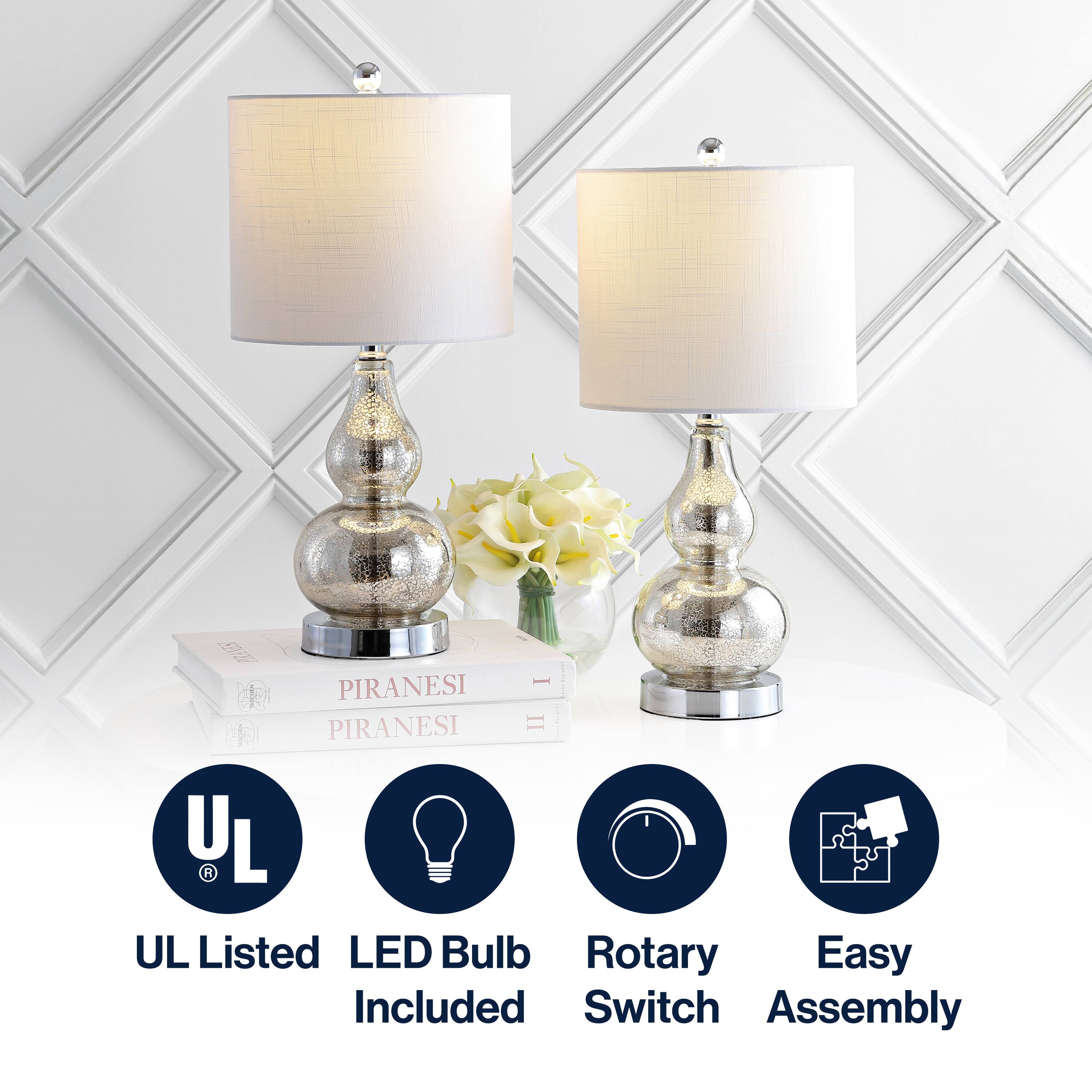 - UL Listed
- LED Bulb Included
- Rotary Switch
- Easy Assembly