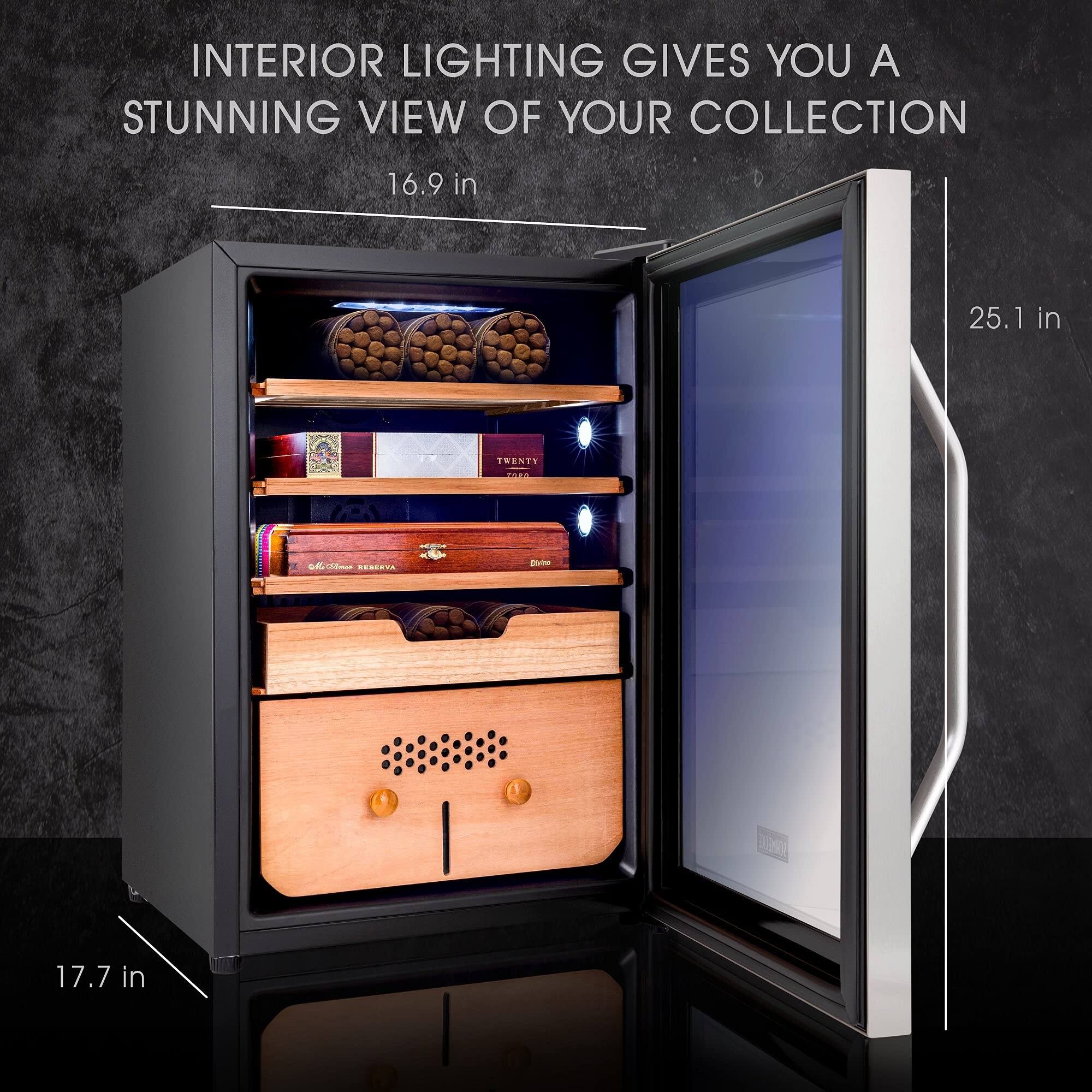 INTERIOR LIGHTING GIVES YOU A STUNNING VIEW OF YOUR COLLECTION

16.9 in  
25.1 in  
17.7 in