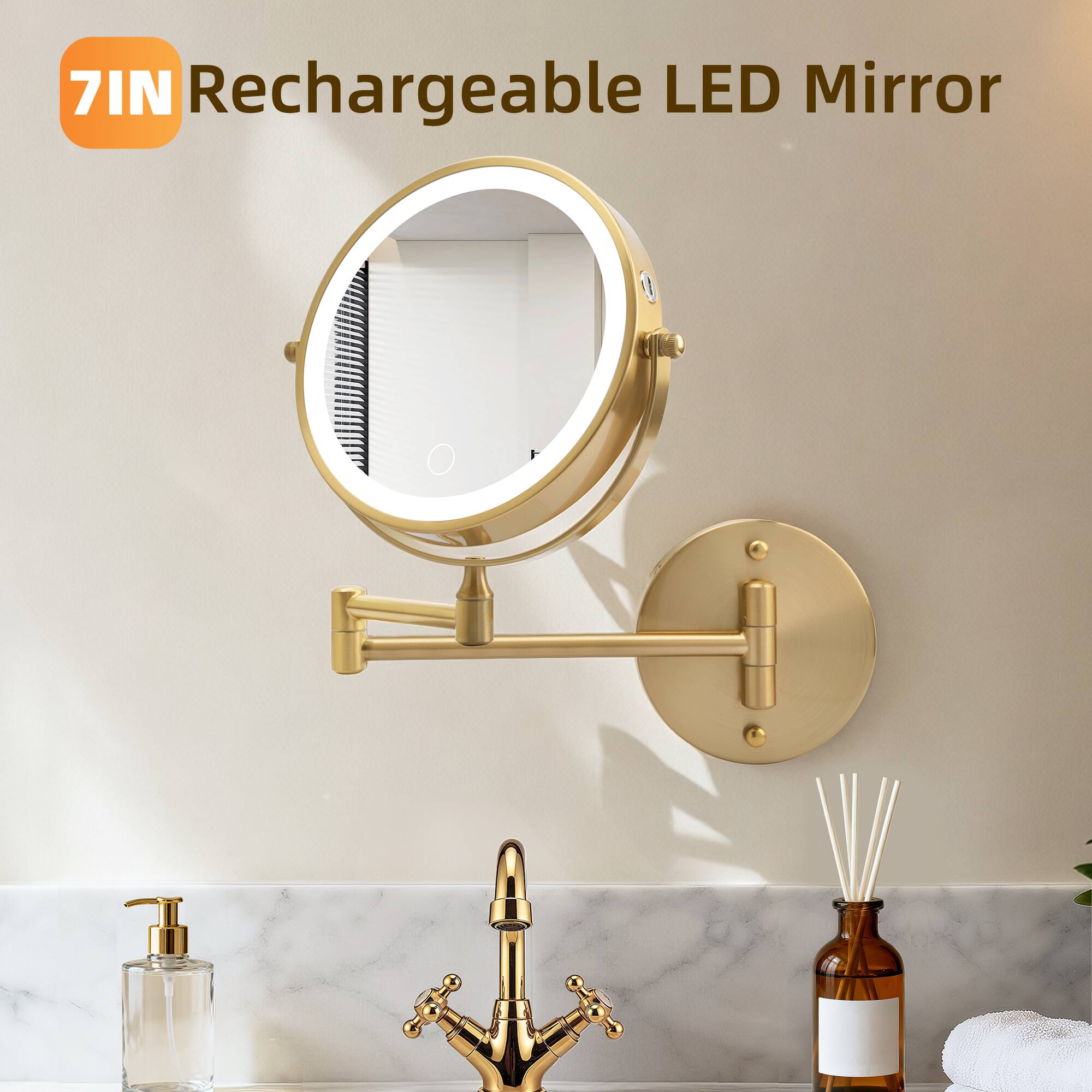 7IN Rechargeable LED Mirror