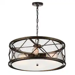 CWI Lighting - Kali 4 Light Chandelier With Finish - Light Brown