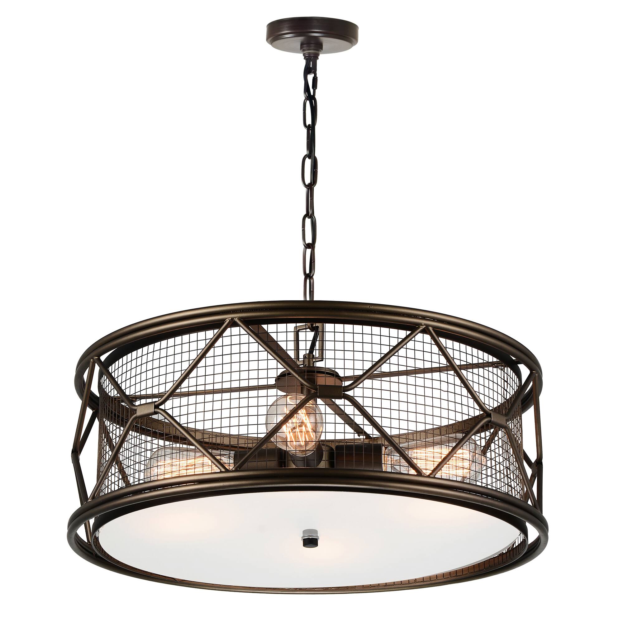 Front. CWI Lighting - Kali 4 Light Chandelier With Light Brown Finish - Light Brown.