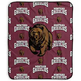 Pegasus - Montana Grizzlies 50" x 60" Repeat Wordmark Fleece Blanket - Multicolor