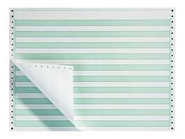 Staples - 14.875" x 11" Business Paper, 18 lbs., 100 Brightness, 2800/Carton - White/green bar