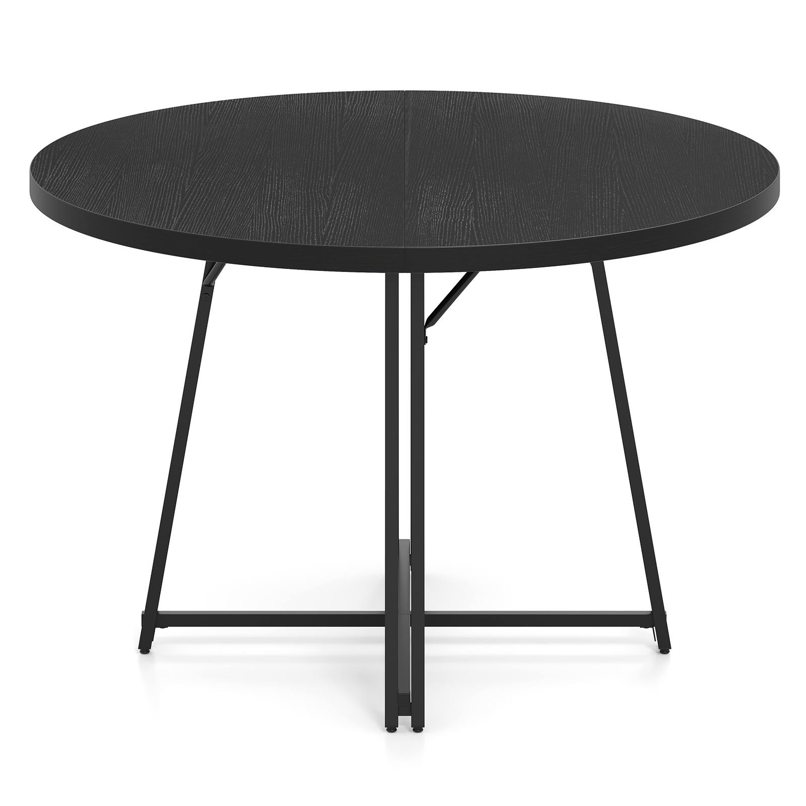 Alt View 9. Gymax - Gymax 47 Inch Dining Table w/8 Metal Supporting Legs & Cross Base for Dining Room Black - Black.