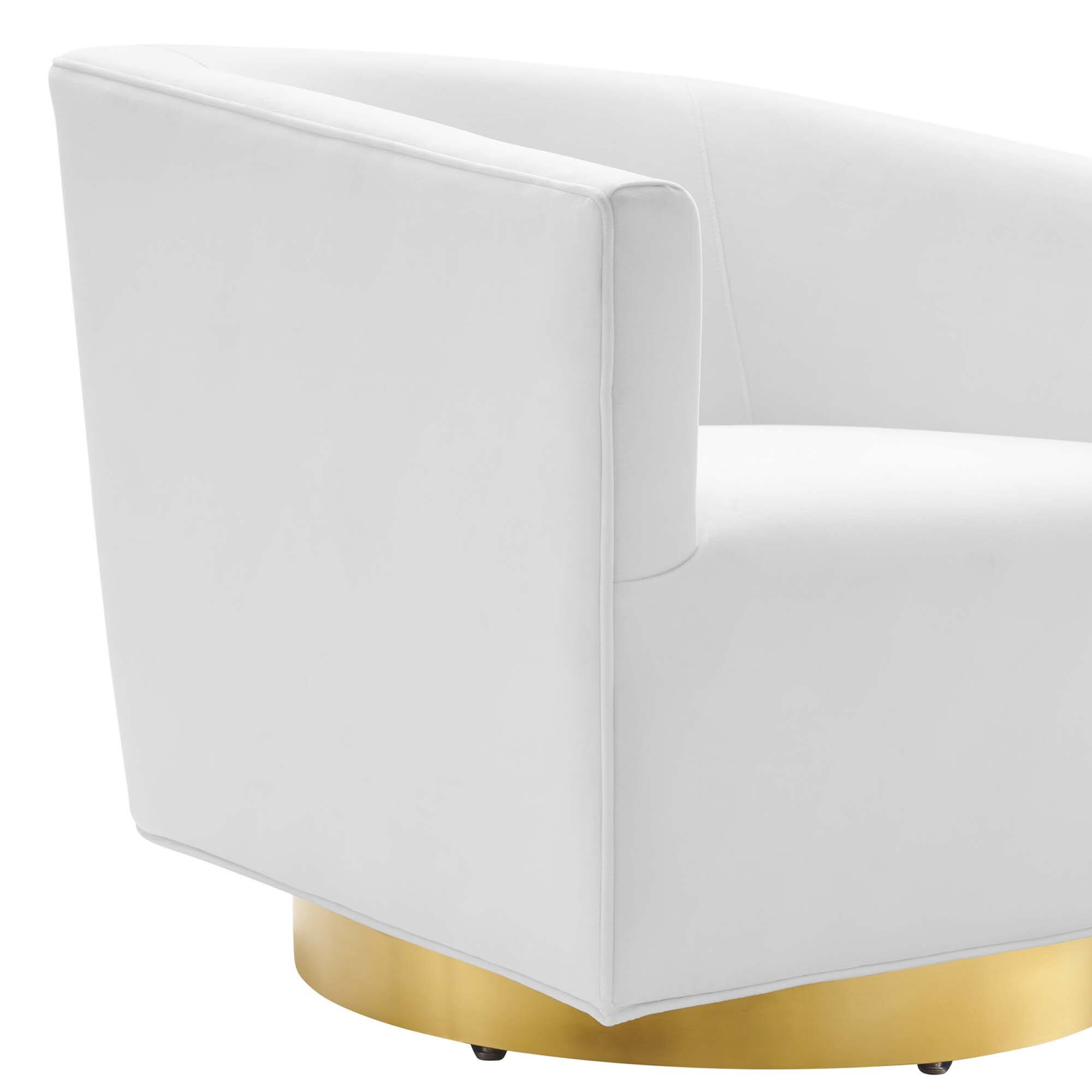 Alt View 4. Modway - Twist Accent Lounge Performance Velvet Swivel Chair by Modway - Gold White.