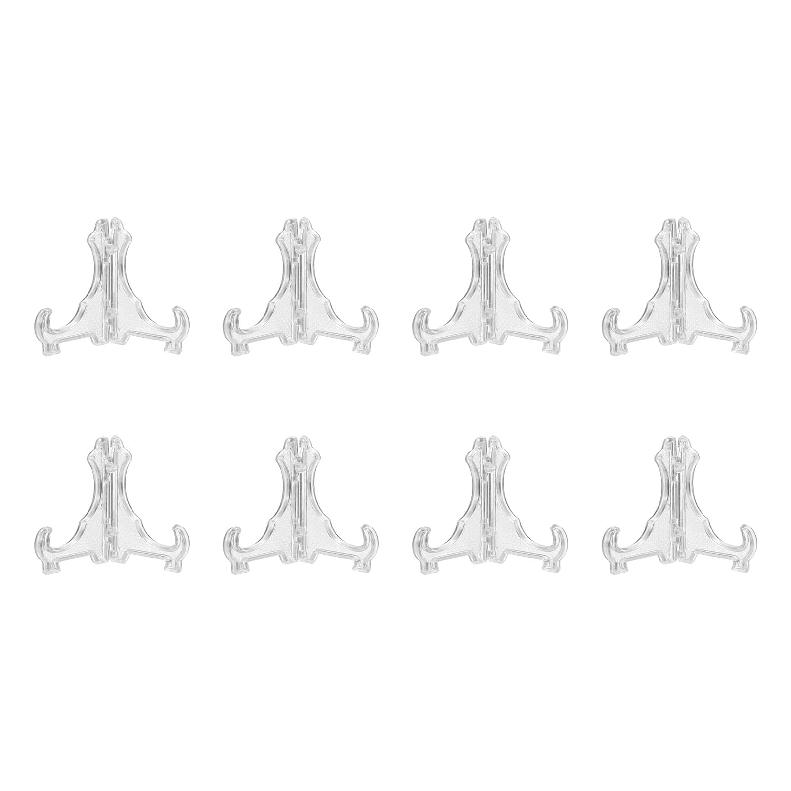 Unique Bargains - 8pcs Acrylic Easels Plate Stands 1.65 Inch Folding Display Holder for Frames Pictures Magazines - Clear price history on PriceWatchPro