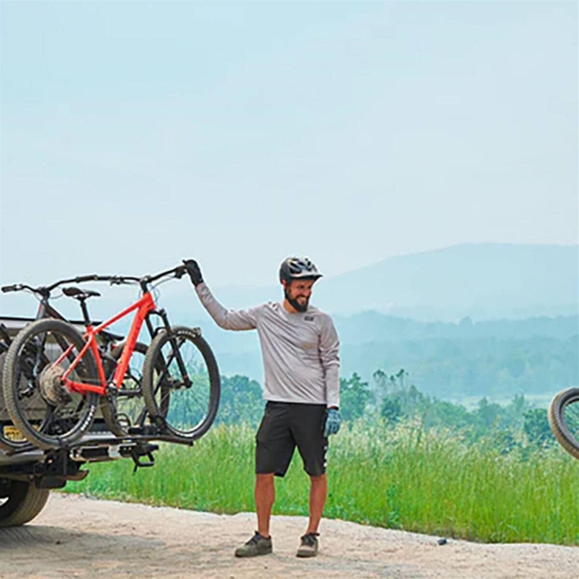 Alt View 3. Saris - MHS UNO, Single Arm Hitch Bike Rack for Cars, Trucks and SUVs - Black.