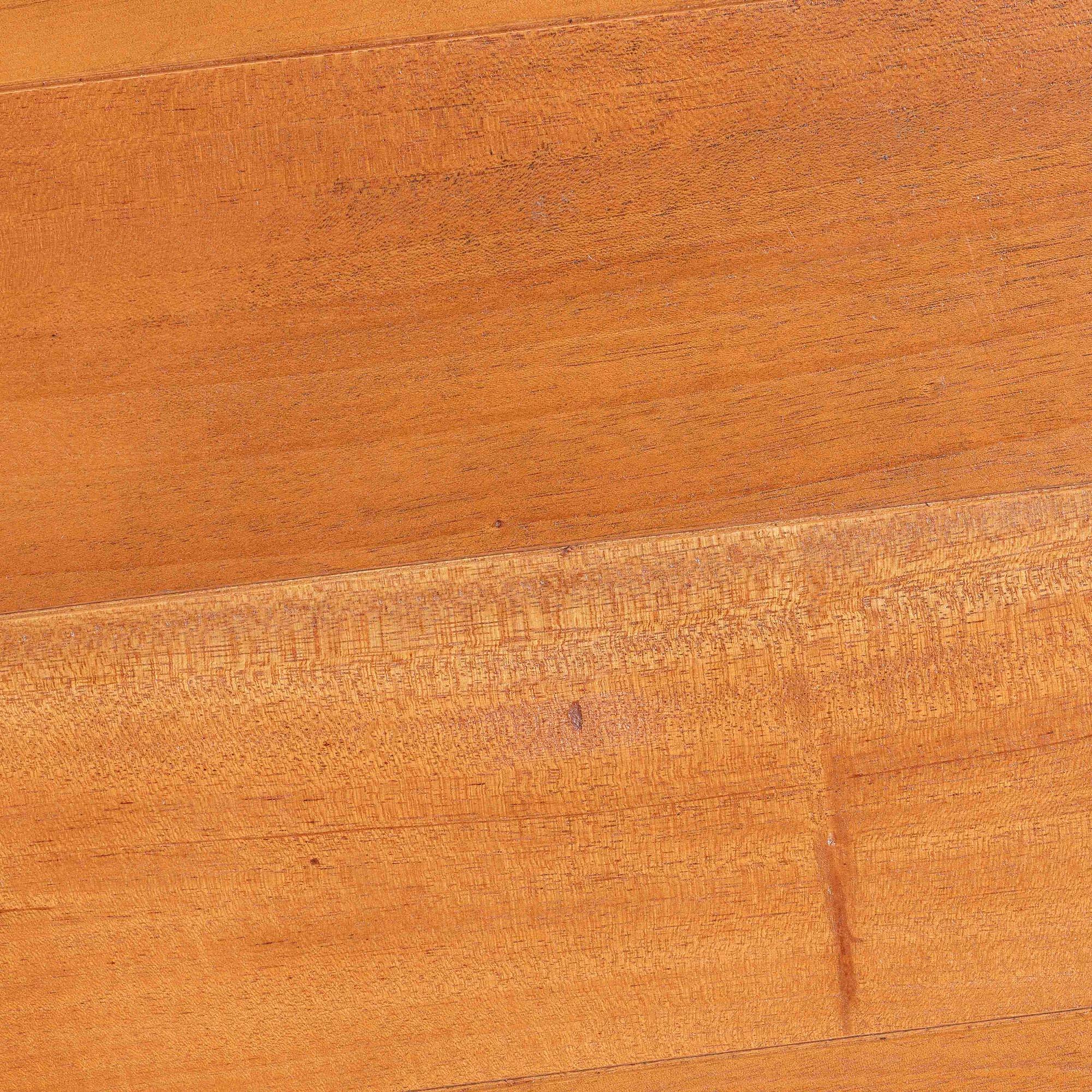 Alt View 1. bali & pari - Derenik Natural Rattan and Mahogany Wood End Table - Accent Side Table with Woven Basket Base, Coastal Style - Natural/Light Brown.