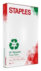 STAPLES
30% Recycled Copy Paper
Our paper is made from 30% recycled paper
$2 per ream
20 sheets x 500 sheets
100% Recycled Content
