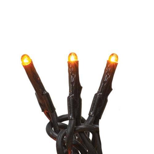 Front. BreeBe - Orange Teeny Lights 20 Ct. - Orange, Black.