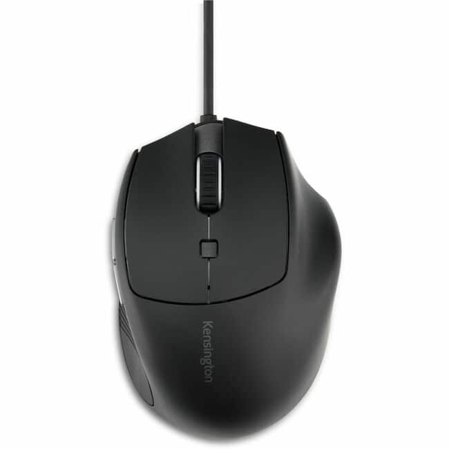 Kensington - Pro Fit Ergo MY435 EQ Wired Mouse - PC, Mac - Mid Size Mouse - Optical - Cable - USB Type C - 2400 - Wired - Black