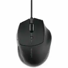 Front. Kensington - Kensington Pro Fit Ergo MY435 EQ Wired Mouse - PC, Mac - Mid Size Mouse - Optical - Cable - Black - USB Type C - 2400 - Black.