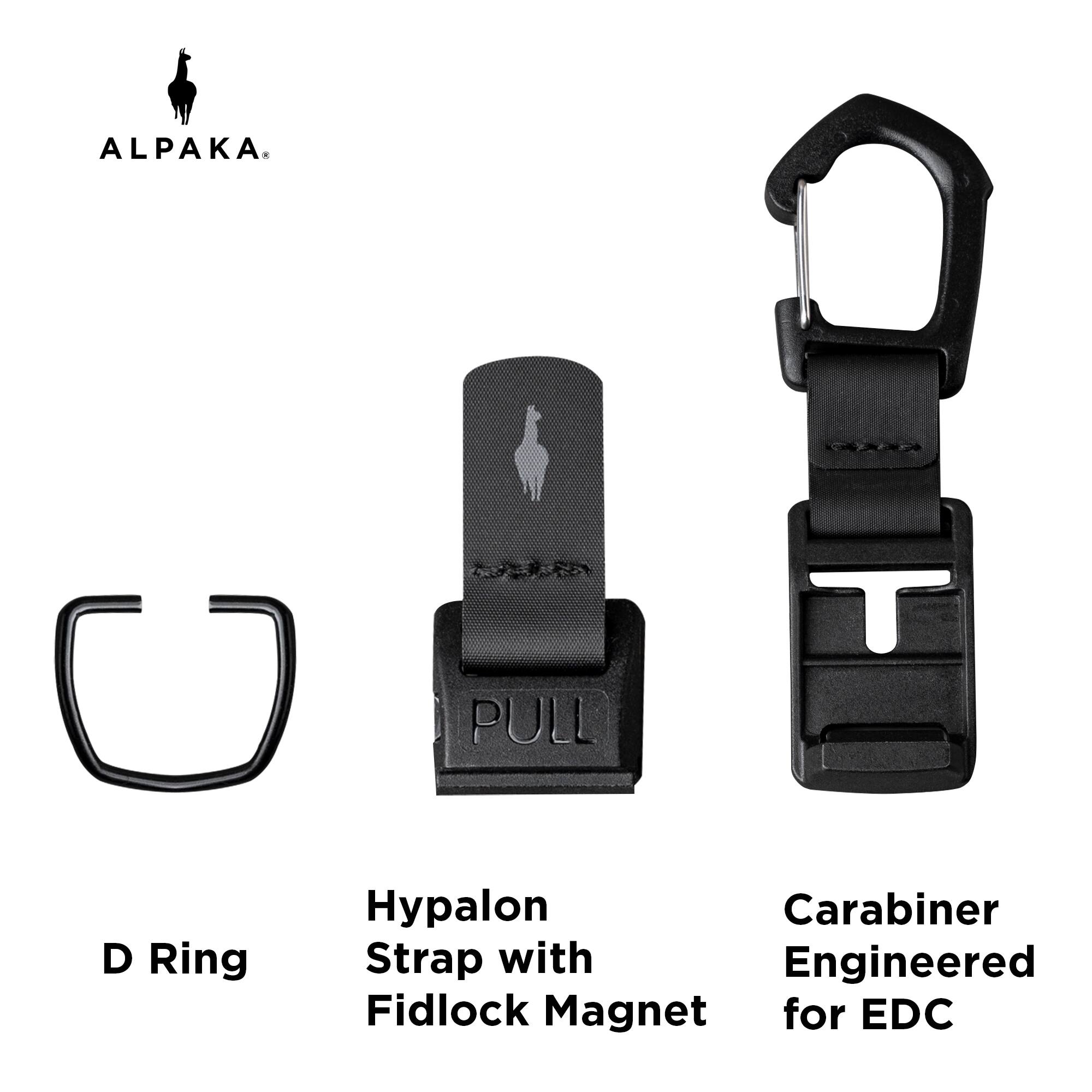 ALPAKA. PULL T D Ring Hypalon Carabiner Strap with Engineered Fidlock Magnet for EDC