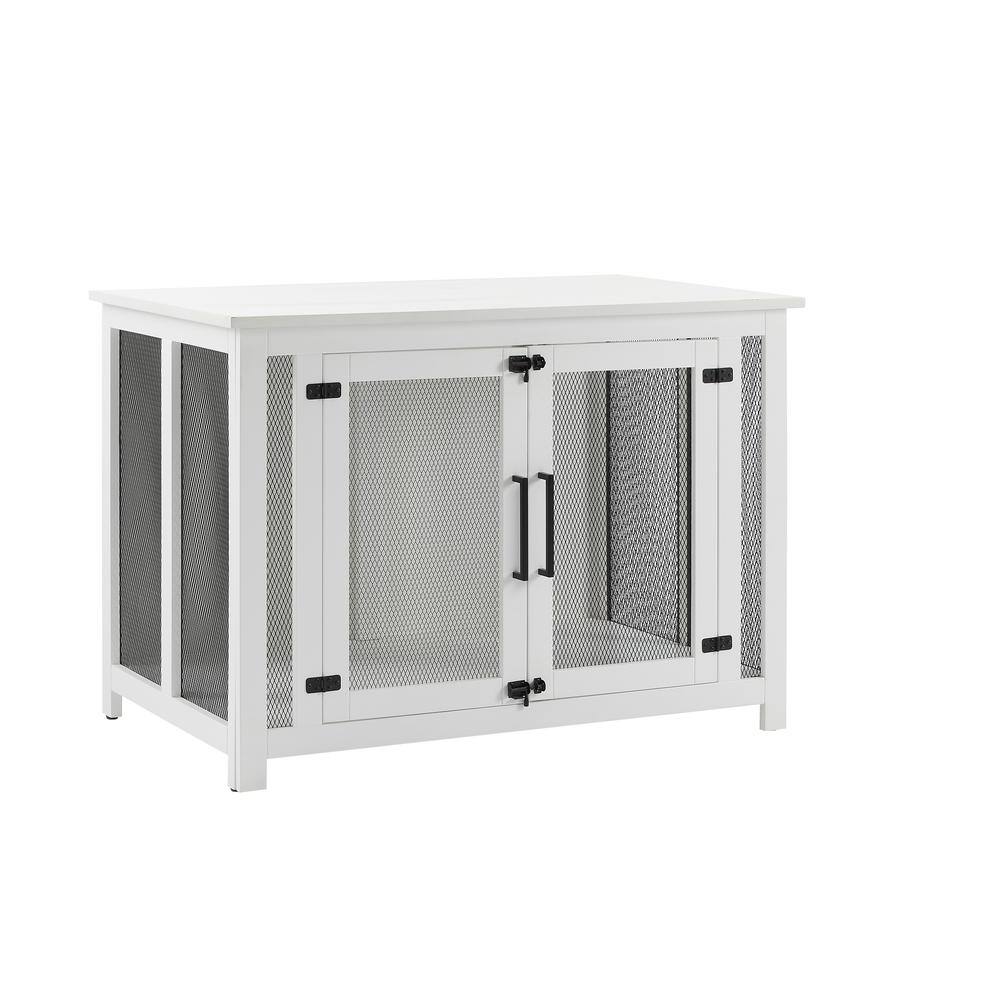 Alt View 2. Crosley Furniture - Dane Credenza Dog Crate - White.