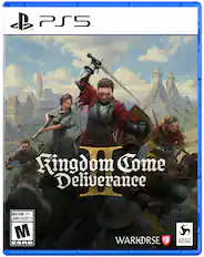 Kingdom Come: Deliverance is a mature game rated 17+ for both young adults and adults. It is developed by Warhorse and published by Deep Silver. The game is available on PlayStation 5.