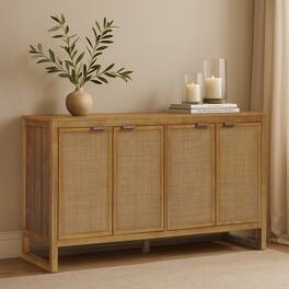 Teamson Home - Hatteras Sideboard with 4 Doors - Natural