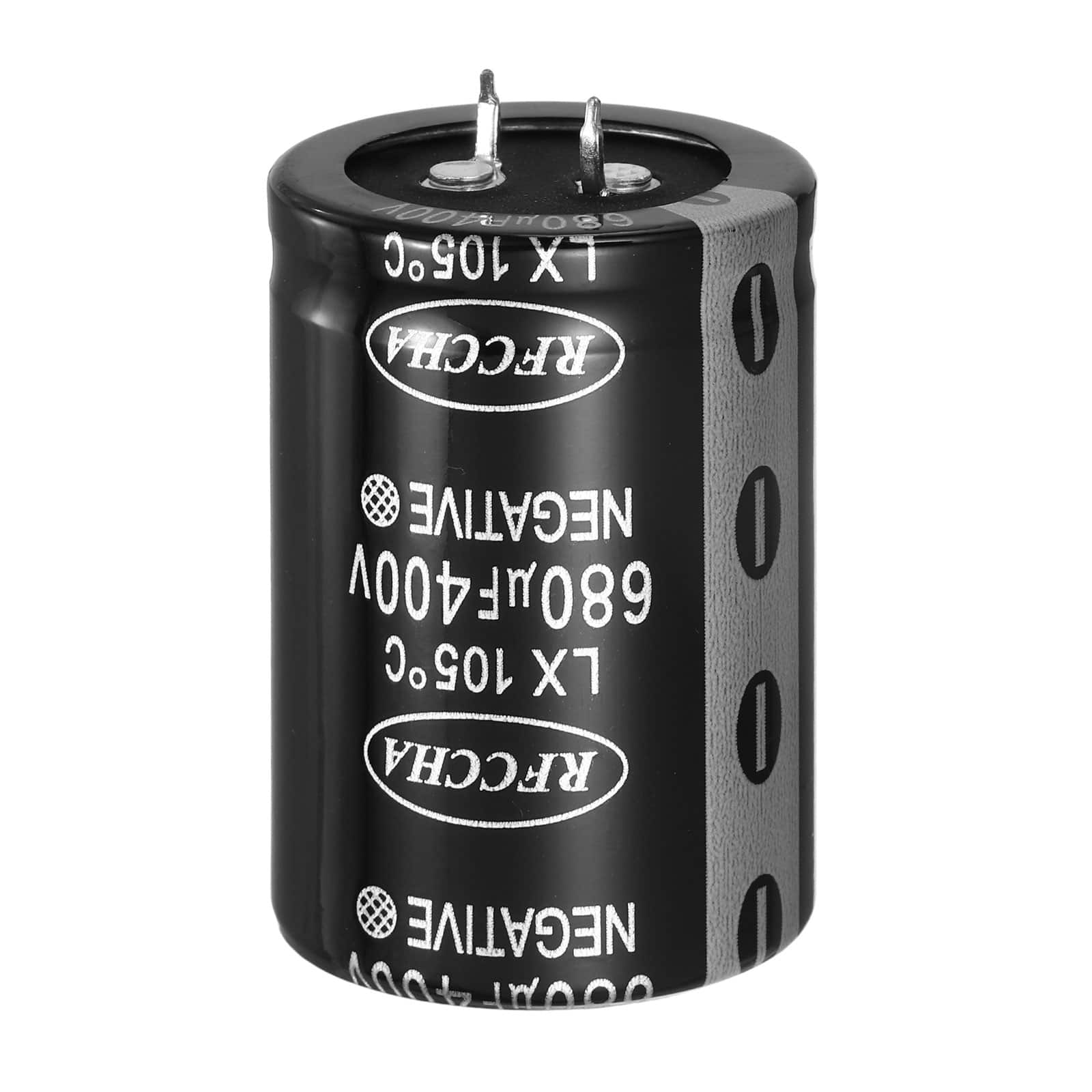 Unique Bargains - 400V 680uF Snap-in Electrolytic Capacitor, 2 Pin, 51.5x35mm, for Audio/Filter/Appliances - Black price history on PriceWatchPro