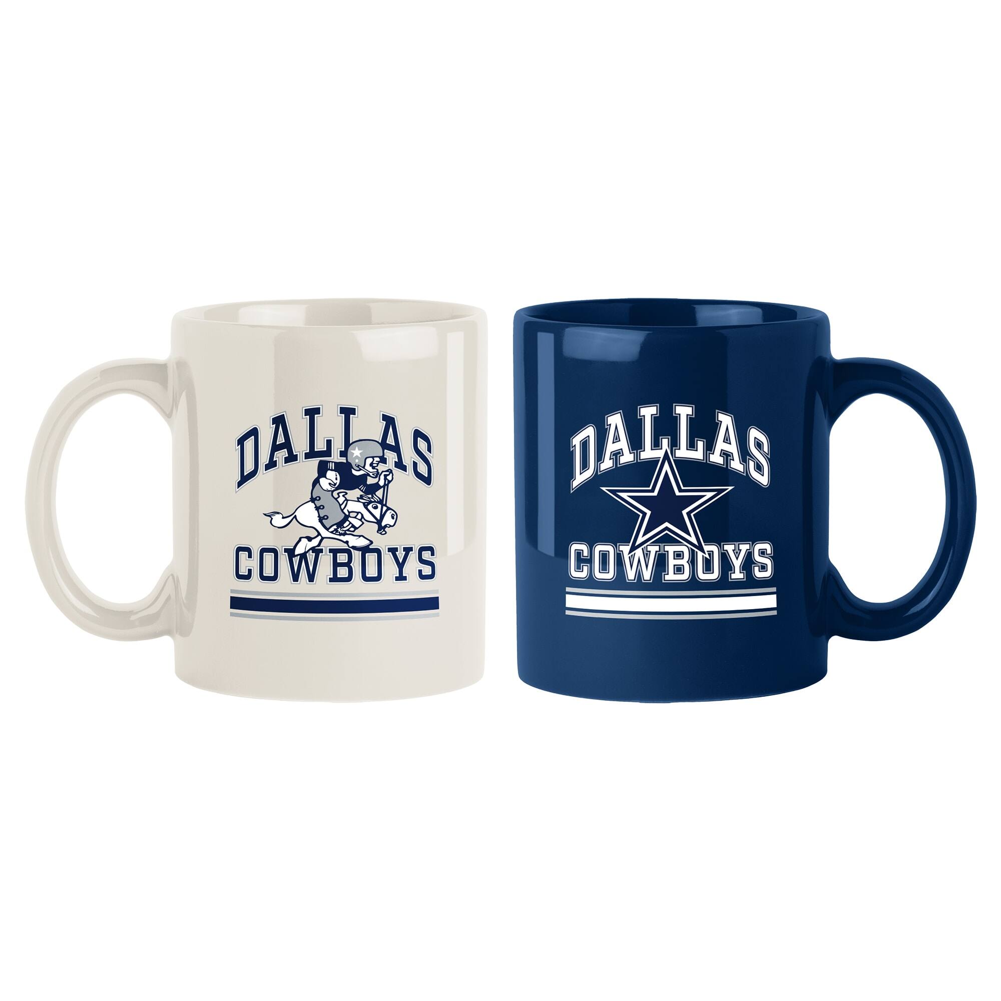 Logo Brands - Dallas Cowboys 15oz. Current & Throwback Mug Set - Multicolor price history on PriceWatchPro