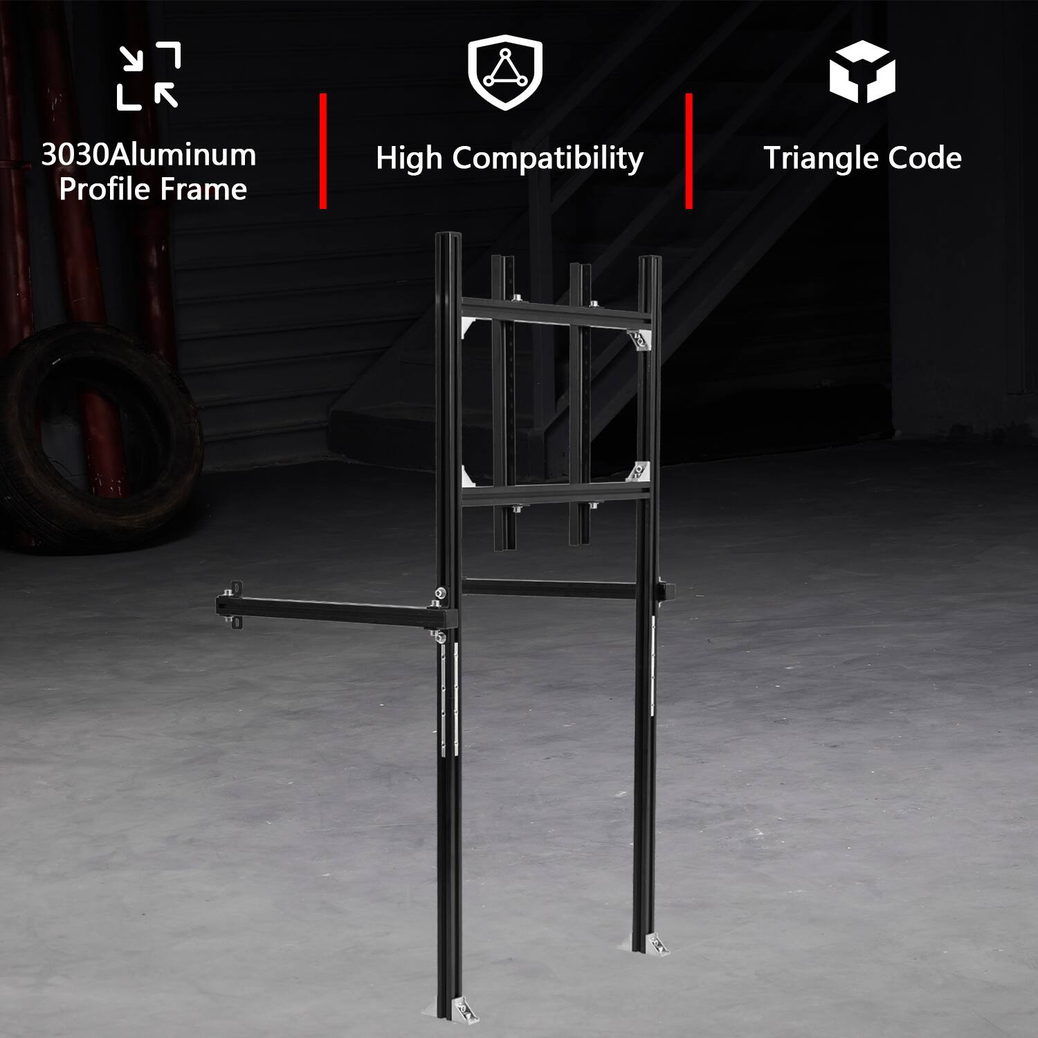 3030 Aluminum Profile Frame  
High Compatibility  
Triangle Code