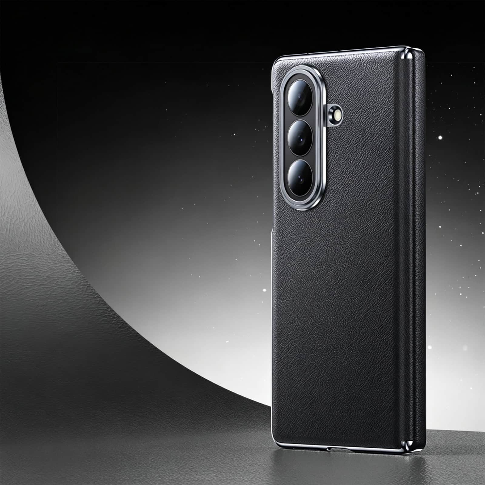 Dteck - Shockproof Leather Texture Case for Samsung Galaxy Z Fold8 Ultra, Rigid Plastic Bumper Phone Cover with Hinge Protection - Black price history on PriceWatchPro