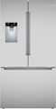 Bosch - 100 Series 36 in. Wide 21.6 Cu. Ft. French Door Bottom Freezer Counter-Depth Smart Refrigerator with External Water - Stainless Steel